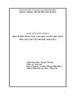 Một số biện pháp nâng cao chất lượng phân môn tập làm văn cho học sinh lớp 2 