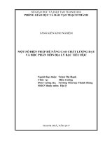 Một số biện pháp nâng cao chất lượng dạy học môn địa lý ở trường tiểu học 