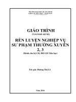 Giáo trình rèn luyện nghiệp vụ sư phạm thường xuyên 2,3 