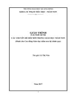 Giáo trình các chuyên đề đổi mới trong giáo dục mầm non 