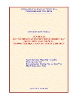 Một số biện pháp tổ chức trò chơi học tập môn toán ở lớp 2a trường tiểu học cẩm vân huyện cẩm thủy 