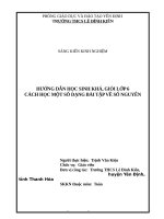 HƯỚNG dẫn học SINH KHÁ, GIỎI lớp 6 CÁCH học một số DẠNG bài tập về số NGUYÊN 