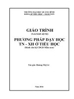 Giáo trình phương pháp dạy học nhiên  xã hội ở tiểu học 