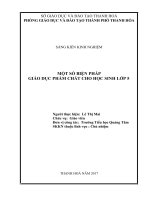 Một số biện pháp giáo dục phẩm chất cho học sinh lớp 5 