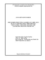 SKKN một số biện pháp nâng cao hiệu lực, hiệu quả quản lý góp phần phát triển đội ngũ, chất lượng chăm sóc giáo dục trẻ tại trường mầm non thành tân  thạch thành 
