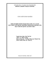 SKKN một số biện pháp tham mưu đầu tư CSVC xây dựng trường MN thành vân đạt CQG mức độ 1 