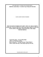 Tổ chức tốt các hoạt động GDNGLL góp phần rèn luyện kỹ năng sống cho học sinh trường tiẻu học thành minh 2 