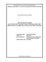 Một số kinh nghiệm dạy tập đọc nhạc cho học sinh lớp 4 nhằm nâng cao hiệu quả giảng dạy môn âm nhạc 