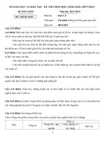 Một số đề thi cấp tỉnh môn địa lí 9 hay