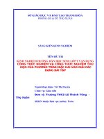 Kinh nghiệm hướng dẫn học sinh lớp 9 vận dụng công thức nghiệm và công thức nghiệm thu gọn của phương trình bậc 2 vào giải các dạng bài tập 