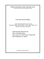 Một số “biện pháp xây dựng trường học thân thiện   học sinh tích cực trong trường tiểu học” 