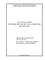 skkn một số biện pháp tổ chức tuần làm quen cho học sinh lớp 1 