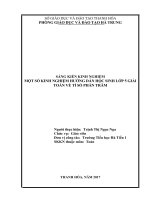 Một số kinh nghiệm hướng dẫn học sinh lớp 5 giải toán về tỉ số phần trăm 