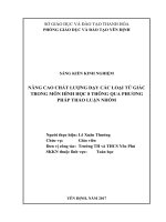 Nâng cao chất lượng dạy học các loại tứ giác trong trường THCS thông qua phương pháp thảo luận nhóm 