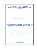 Một số biện pháp quản lý, chỉ đạo giáo dục đạo đức cho học sinh trường tiểu học thành tâm 