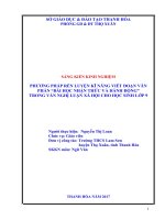 Phương pháp rèn luyện kĩ năng viết đoạn văn phần bài học nhận thức và hành động  trong văn nghị luận xã hội cho học sinh lớp 9 