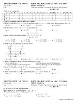 Đề kiểm tra trắc nghiệm Toán lớp 10 (đề số 4)