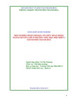 Một số biện pháp chỉ đạo tổ chức hoạt động ngoài giờ lên lớp ở trường tiểu học điện biên 1 thành phố thanh hóa 