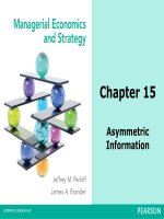 Managerial economics  strategy by m perloff and brander  chapter  15 asymmetric information