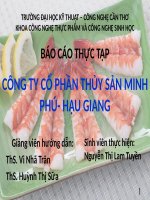 bài báo cáo thực tập công ty cổ phần thủy sản Minh phú hậu giang