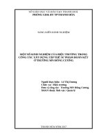 SKKN một số kinh nghiệm của hiệu trưởng trong công tác xây dựng tập sư phạm đoàn kết ở trường MN đông cương 