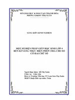 Một số biện pháp giuúp học sinh lớp 4 rèn kĩ năng thực hiện phép chia cho số có hai chữ số 