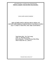 Một số biện pháp chỉ đạo hoạt động tổ chuyên môn khối 4,5 nhằm nâng cao chất lượng dạy và học ở trường tiểu học hàm rồng  
