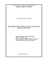 Một số biện pháp giúp giáo viên dạy tốt phân môn lịch sử cho học sinh tiểu học 