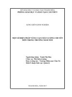 SKKN một số biện pháp nâng cao chất lượng chuyên môn nhằm nâng cao chất lượng giáo dục trong trường mầm non 