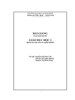 Bài giảng giáo dục học 2 