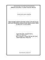 Một số biện pháp giúp học sinh làm tốt dạng bài tập tìm hình ảnh so sánh trong phân môn luyện từ và câu lớp 3 