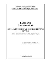 Bài giảng rèn luyện nghiệp vụ sư phạm thường xuyên 2 