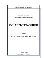 THIẾT KẾ KHAI THÁC DẦU BẰNG PHƯƠNG PHÁP GASLIFT LIÊN TỤC CHO GIẾNG 1009MSP10Ở MỎ  BẠCH HỔ