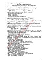 Lý thuyết và bài tập hóa học trong các đề thi đại học