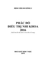 phác đồ nhi khoa nhi đồng 2 2016 