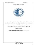 Áp dụng pháp luật trong giải quyết các vụ án về hôn nhân và gia đình tại tòa án nhân dân cấp huyện trên địa bàn thành phố hà nội 