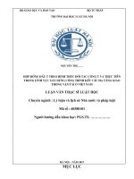 Hợp đồng đầu tư theo hình thức đối tác công tư và thực tiễn trong lĩnh vực xây dựng công trình kết cấu hạ tầng giao thông vận tải ở việt nam 