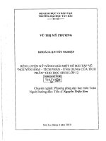 Khoá luận tố nghiệp sư phạm toán đề tài kỹ năng giải một số bài toán về nguyên hàm tích phân ứng dụng của tích phân cho học sinh lớp 12