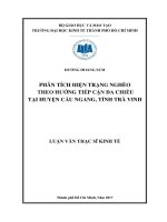 Phân tích hiện trạng nghèo theo hướng tiếp cận đa chiều tại huyện cầu ngang, tỉnh trà vinh 