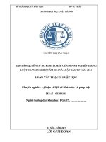 Bảo đảm quyền tự do kinh doanh của doanh nghiệp trong luật doanh nghiệp năm 2014 và luật đầu tư năm 2014 