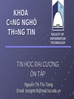 ÔN TẬP TIN HỌC ĐẠI CƯƠNG