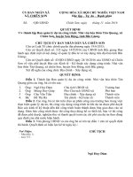 QUYẾT ĐỊNH  TÀNH LẬP BQLDA, LỊCH PHÂN CÔNG CÔNG TRÌNH NHÀ VĂN HÓA THÔN TQ VÀ VĂN HÓA XÃ 2017