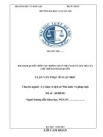 Bảo đảm quyền tiếp cận thông tin ở việt nam từ góc độ của chủ thể bảo đảm quyền 