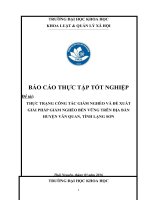 Luận văn tốt nghiệp: Thực trạng công tác giảm nghèo và đề xuất giải pháp giảm nghèo bền vững trên địa bàn huyện văn quan, tỉnh lạng sơn