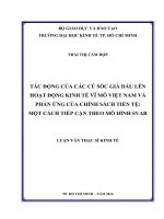 Tác động của các cú sốc giá dầu lên hoạt động kinh tế vĩ mô việt nam và phản ứng của chính sách tiền tệ một cách tiếp cận theo mô hình SVAR 