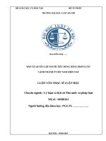 Bảo vệ quyền lợi người tiêu dùng bằng pháp luật cạnh tranh ở việt nam hiện nay 