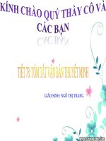 tóm tắt văn bản thuyết minh