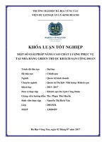 Các giải pháp nâng cao chất lượng phục vụ nhà hàng green tại khách sạn công đoàn 