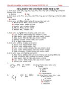 Hóa sinh trắc nghiệm có đáp án (full chương) 