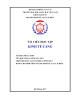 TÀI LIỆU HỌC TẬP kinh tế cảng  